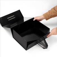 Großhandel große Geschenk box Exquisite Universal Falt schuh Verpackung Box Flip Cover Kleidung Geschenk box mit Griffen