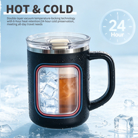 Taza de Café Aislada al Vacío de 16 oz de Marca Privada, Color, Material y Empaque Personalizados con Logotipo para Distribuidores de Marcas