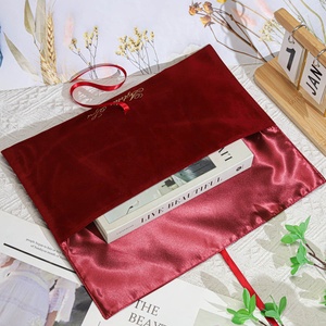 Pochette de luxe en velours rouge avec logo personnalisé, pour bijoux, cosmétiques, pinceaux, emballage, portefeuille cadeau, rangement de parfum, sac anti-poussière en velours - Product Image 2