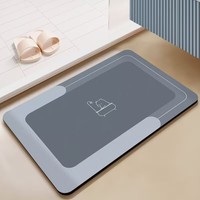 Tapis de sol transfrontalier en mousse à mémoire de forme tissée, absorbant l'eau et antidérapant pour salle de bain et toilettes