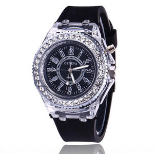 China Sourcing Agent Fashion <b>Watch</b> Women LED Colorful Glow <b>Watch</b> for <b>Couple</b> With Silicone Strap Flashing <b>Watch</b> - Product Image 1