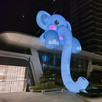 Modèle d'éléphant gonflable d'intérieur pour bébé, résistant aux déchirures, accessoire de personnage gonflable pour centre commercial, atrium, ornement de thème de carnaval pop-up