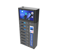 Y2 Power MIA Pre, Casillero de Carga para 8 Teléfonos con Cables de Carga 3 en 1, Estación de Carga Rápida, Opcional con Pantalla para Anuncios y Soporte