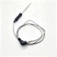 Sonde de température alimentaire avec poignée en silicone, joint en silicone et clip de fixation insérable pour barbecue
