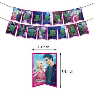 Suministros para fiesta <span class=keywords><strong>de</strong></span> cumpleaños <span class=keywords><strong>de</strong></span> Zombies Zombie High Sch00l Decoración <span class=keywords><strong>de</strong></span> cumpleaños incluye Zombies Banner Cake Toppers Cupcake Topper globo - Product Image 2