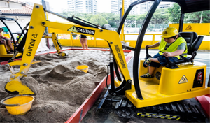 Mini-excavatrice d'intérieur de simulation avec crochet pour enfants, non motorisée, équipement de support pour parc, jeu en extérieur WZD-11 Rc Drift C - Product Image 4