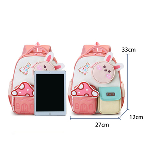 <span class=keywords><strong>Sac</strong></span> <span class=keywords><strong>à</strong></span> <span class=keywords><strong>dos</strong></span> scolaire <span class=keywords><strong>ultra</strong></span> <span class=keywords><strong>léger</strong></span> de petite taille pour enfants de maternelle, avec décoration de lapin mignon de dessin animé personnalisé HAIBOWY - Product Image 2