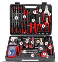 Kit d'outils ménagers 138/72/63/56/42/37/30 pièces, ensemble combiné de réparation automobile, outils de télécommunication