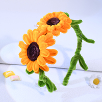 YouLaPan Bandeau de cheveux à la mode en forme de tournesol, tissé à la main, adapté aux spectacles de danse féminins, accessoires de cheveux pour fête, YXA361