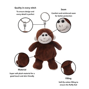 Peluche peluche <span class=keywords><strong>moche</strong></span> <span class=keywords><strong>singe</strong></span> jouets mini peluche <span class=keywords><strong>singe</strong></span> porte-clés peluche - Product Image 2