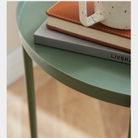 KINNO Table de chevet moderne européenne en fer convertible Art Mini coin salon Table d'appoint en métal ensemble maison 2 pièces