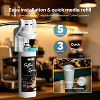 Machine à café expresso sans réservoir avec filtre minéral pour brassage en extérieur, légère, installation facile, idéale pour usage commercial et domestique