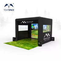 Tentspqce Boîtier de simulateur de golf intérieur/extérieur haut de gamme avec tente gonflable pour la pratique et la formation Tente gonflable