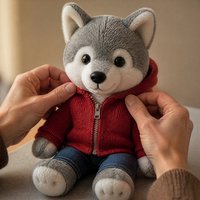 Peluche loup mignon de 40 cm, lot en gros avec tissu super doux et rembourrage en coton PP pour accessoires de Noël