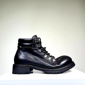 Botas de Martens de cuero genuino para hombre, botines de piel de caballo, botas de cuero, zapatos de estilo retro a la moda - Product Image 4