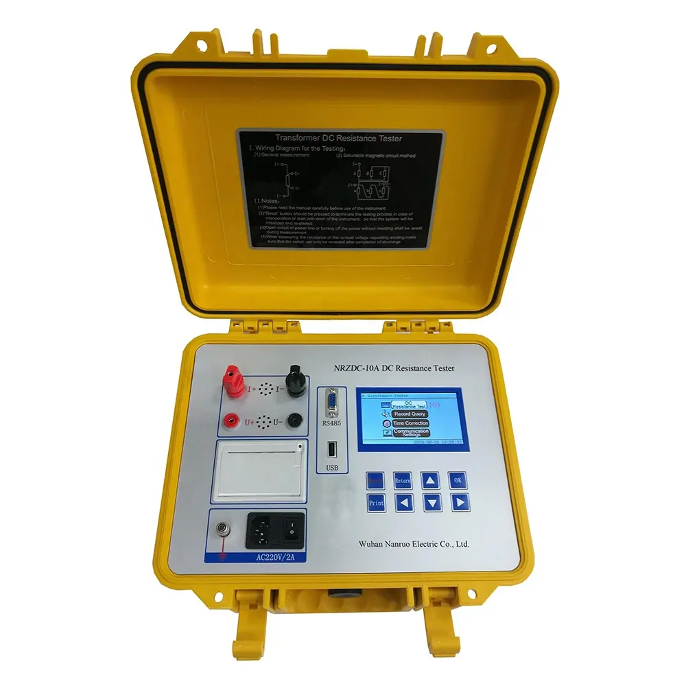 10A Low Resistance Tester Single-phase DC resistance tester with printer