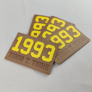 Etiqueta de cuero PU personalizada de alta calidad al por mayor, logotipo en relieve, parche de cuero personalizado para Vaqueros, etiqueta para bolso, etiqueta PU, parches de cuero - Product Image 4