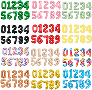 Balões de Número de Alumínio Personalizados de 32 Polegadas em Cores para Decoração de Aniversário e Festa de Aniversário - Product Image 2