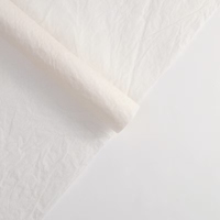Nouvel Arrivage Papier d'Emballage Floral Froissé en Pâte Vierge Biodégradable Écologique, Revêtement PVC Crêpe, Impression Gravure Double Face