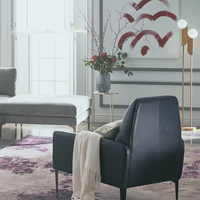 Lampe sur pied LED moderne avec cadre en métal doré de style nordique pour la décoration du salon et de la chambre