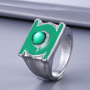Bague ZRM Fashion <span class=keywords><strong>Super</strong></span>-<span class=keywords><strong>héros</strong></span> <span class=keywords><strong>Green</strong></span> <span class=keywords><strong>Lantern</strong></span> Punk Géométrique en Alliage Plaqué Argent pour Hommes, Bijou Charmant, Cadeau Idéal - Product Image 6