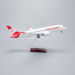 Modelo de Avión <span class=keywords><strong>Boeing</strong></span> <span class=keywords><strong>787</strong></span> Austriaco de 43 cm con Luces LED, Avión de Metal Fundido a Presión, Regalo de Aviación para Decoración de Escritorio - Product Image 3