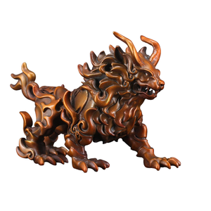 Diseño personalizado decoración del hogar latón Animal figura estatua bronce <span class=keywords><strong>hijo</strong></span> del dragón escultura - Product Image 2