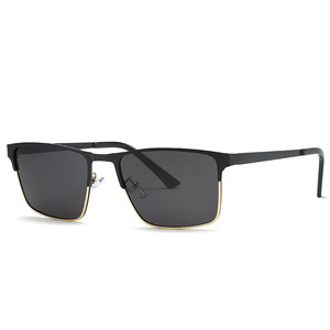 SPOEN Lunettes de soleil polarisées rectangulaires en métal UV400 pour hommes, protection solaire pour la pêche en plein air - Product Image 2