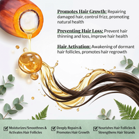 Shampooing revitalisant hydratant et fortifiant à la biotine et à l'huile de romarin pour la croissance des cheveux et la prévention de la chute des cheveux
