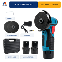 Mini-meuleuse d'angle électrique au lithium-ion modèle 2-6-1 avec disque de coupe pour polissage industriel et bricolage, élimination de la rouille, usage domestique