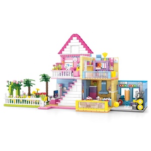 COGO Set di Blocchi da Costruzione Rosa per Bambine, Multifunzionale 6 in 1, Villa Giocattolo per Bambine, Gioco di Ruolo, Set di Blocchi da Costruzione per Bambini - Product Image 2