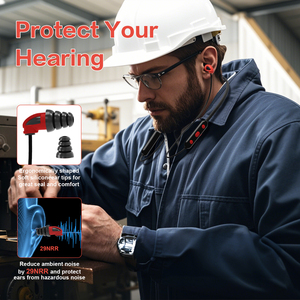 Design ergonomique 29dB NRR Grande réduction du <span class=keywords><strong>bruit</strong></span> Bouchons d'oreille Bluetooth <span class=keywords><strong>Casque</strong></span> sans fil Bouchons d'oreille en silicone Annulation du <span class=keywords><strong>bruit</strong></span> - Product Image 5