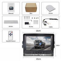 Monitor Cuádruple de 9 Pulgadas para Automóvil con Pantalla Dividida de 4 Canales, Grabación de Video para Camiones, Vehículos, Autobuses Escolares