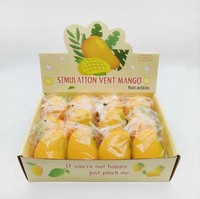 Grensoverschrijdende simulatie fruit mango thermoplastisch rubber knijpmuziek decompressie ventielbal trekspeelgoed stress