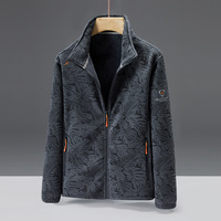 Veste polaire, veste d'extérieur en polaire pour couple, col montant, ouverture sur le devant, manteau polaire chaud, veste ample pour l'automne et l'hiver, pour les activités de plein air