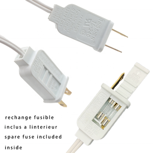 Кабель для рождественской виллы с 5 лампочками E12, 5 держателями для лампочек, выключателем и запасным предохранителем - Product Image 2