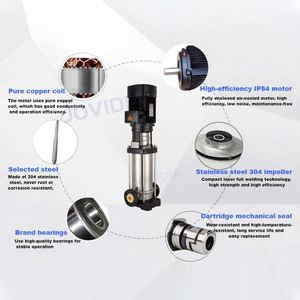 Pompe centrifuge verticale, pompe multi-étages haute pression, pompe de surpression pour usage industriel - Product Image 4