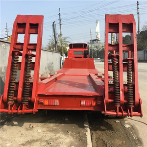 Lightweight Lowbed Trailer 3 Axle 60 Tons 4 Axle 100 Tons Low Clearance Semi Trailer Low <b>Bed</b> Loader <b>Truck</b> Trailer - Product Image 2