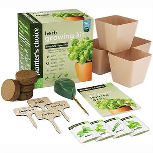 Kit completo <span class=keywords><strong>de</strong></span> cultivo <span class=keywords><strong>de</strong></span> hierbas para jardín <span class=keywords><strong>de</strong></span> interior, juego único <span class=keywords><strong>de</strong></span> albahaca, cilantro, <span class=keywords><strong>cebollino</strong></span>, <span class=keywords><strong>brotes</strong></span> <span class=keywords><strong>de</strong></span> perejil, fácil <span class=keywords><strong>de</strong></span> cultivar para uso doméstico - Product Image 1