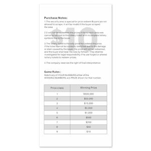 Modèles créatifs de <span class=keywords><strong>jackpot</strong></span> de Noël Taille du billet Logo Papier Carte de loterie entièrement personnalisée - Product Image 6