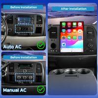 Radio Stereo Mobil Android 13,8 Inci untuk GMC SIERRA Chevrolet Silverado 2007-2012, Pemutar Multimedia Carplay, Navigasi GPS, 4G WIFI