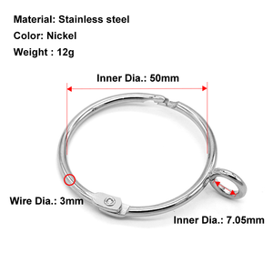 Durable Stainless Steel <b>Curtain</b> Ring with Eyelet Anti-Rust Smooth Glide Drapery Ring <b>for</b> Home - Product Image 3