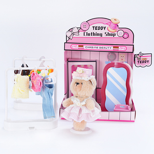 Grazioso Set Gioco Casa delle Bambole con Orsacchiotto, Vestiti e Specchio, Giocattolo Interattivo per Bambini - Product Image 2