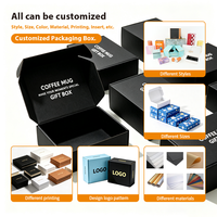 Cajas de Envío al por Mayor de 9x6x2, Caja de Cartón Corrugado Negra Resistente de Pared Simple para Entrega de Paquetes Pequeños