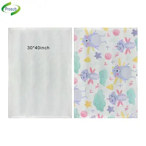 Prosub Selimut Bayi Ukuran 30 "X 40" Putih Kosong Sublimasi Grosir Selimut Bayi Bahan Flanel Bulu Domba Super Lembut Pembungkus Sublimasi