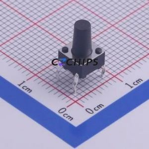 TS-1002-09526 Tactile Switch Through hole Component (THT)-4P,6x6mm Switch Single Pole Single Throw Round Button Through Hole 6mm - Product Image 1