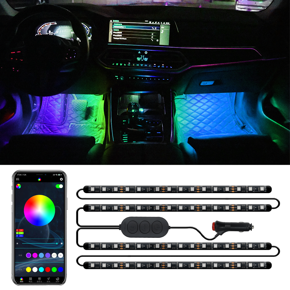 Led lights for cars kit IP65 WS2811 60LED 12V car door light logo
