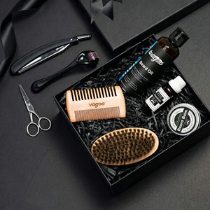 <span class=keywords><strong>Kit</strong></span> de soin de la <span class=keywords><strong>barbe</strong></span> pour hommes, 9 pièces, huile à <span class=keywords><strong>barbe</strong></span>, cire à <span class=keywords><strong>barbe</strong></span>, gel à <span class=keywords><strong>barbe</strong></span>, avec brosse, rasoir et ciseaux pour un toilettage quotidien - Product Image 4