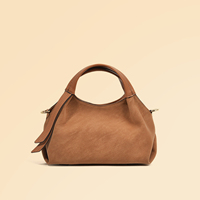 Sac à main en daim et cuir de vachette véritable, sac hobo souple en forme de croissant, sac bandoulière pour femme, vente en gros, usine OEM