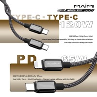 Câble de données tressé USB-C vers USB-C en alliage de zinc de qualité supérieure, 60W PD, synchronisation rapide, 1M, pour revendeurs mondiaux, compatible iPhone